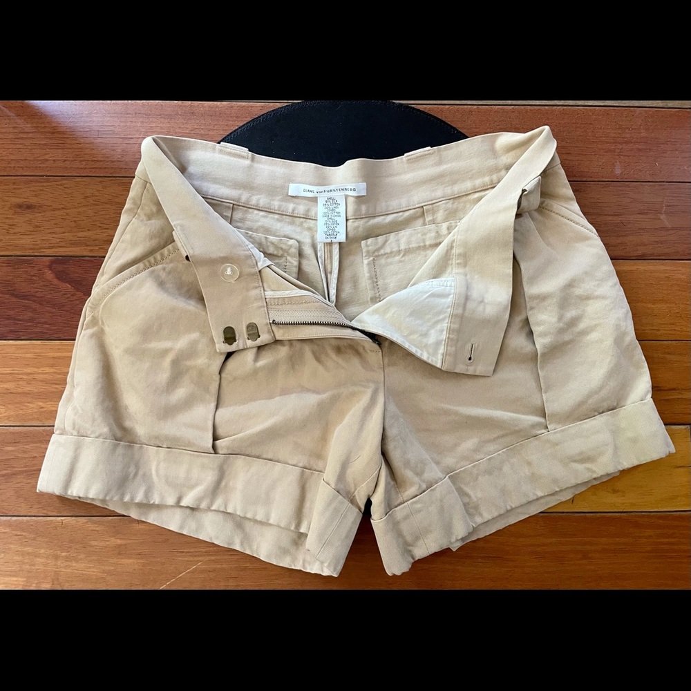 Diane von Furstenberg tan shorts